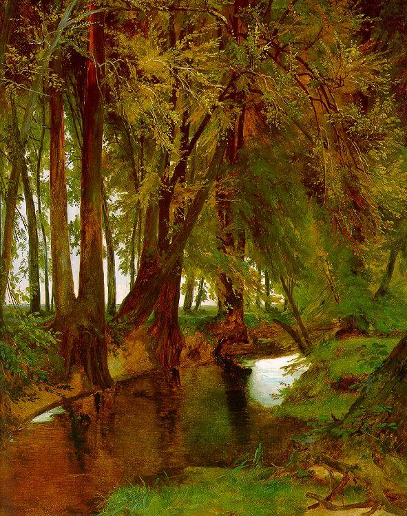 Charles Blechen Woodland with Brook china oil painting image